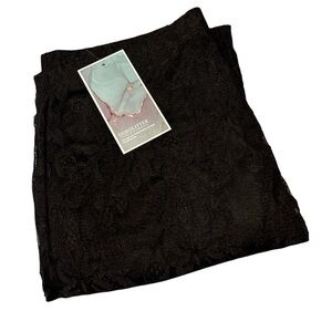 GORGLITTER Women's Lace Bell Bottom Pants /Mesh Flare Leg /High Waisted Sheer- L